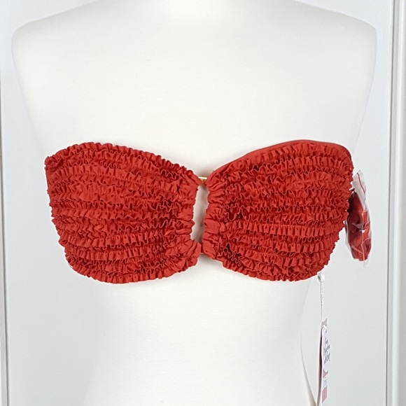 Pilyq Other - Pilyq | Saffron Smocked Bandeau Bikini Top